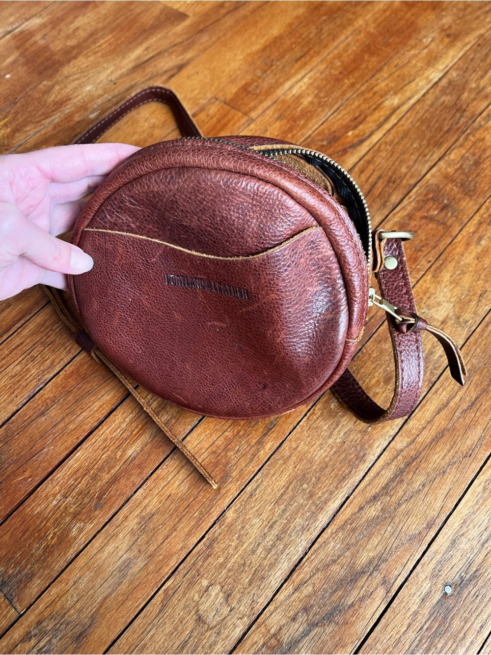 Portland Leather Goods Round Crossbody Bag